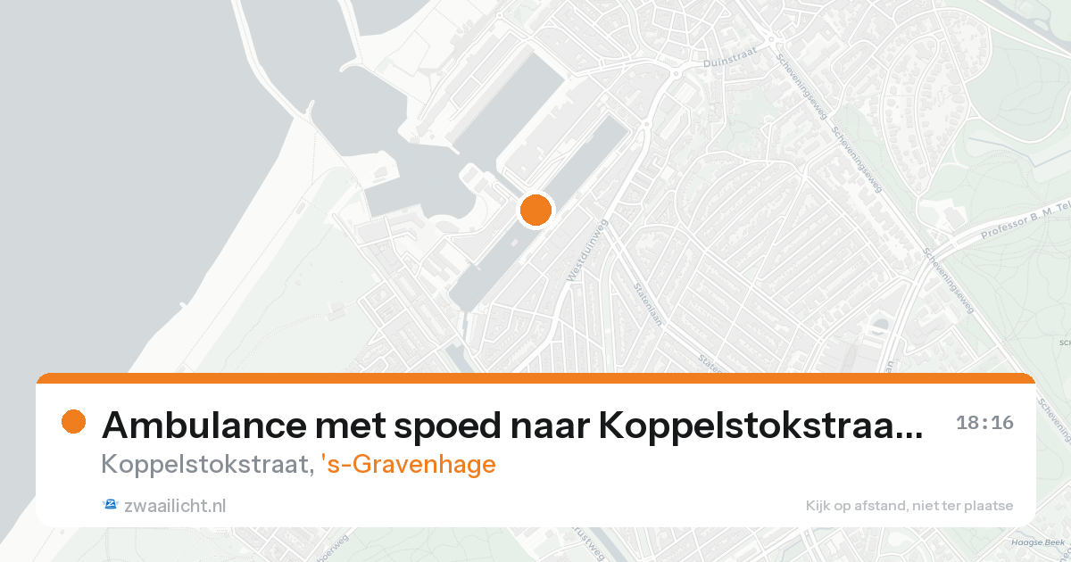 Ambulance met spoed naar Koppelstokstraat in 's-Gravenhage — 20 aug 2026