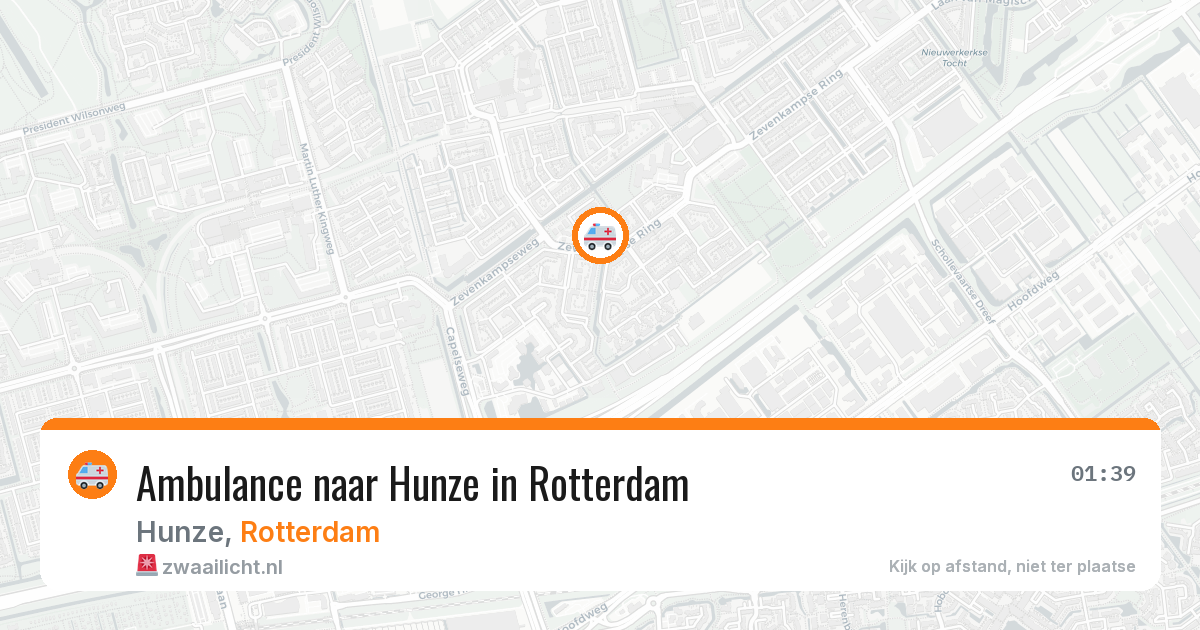 Ambulance naar Hunze in Rotterdam — 26 mei 2026