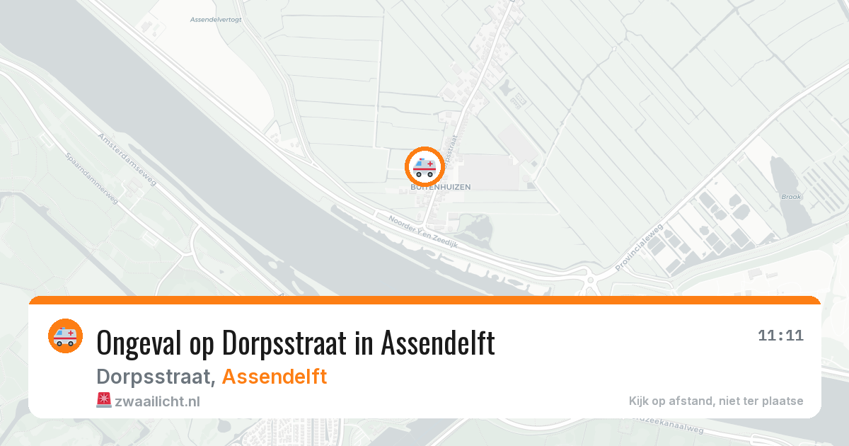 Ongeval op Dorpsstraat in Assendelft — 16 apr 2026