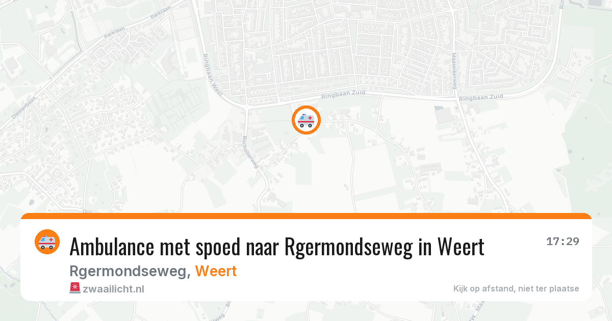 Ambulance met spoed naar Rgermondseweg in Weert — 25 jun 2026