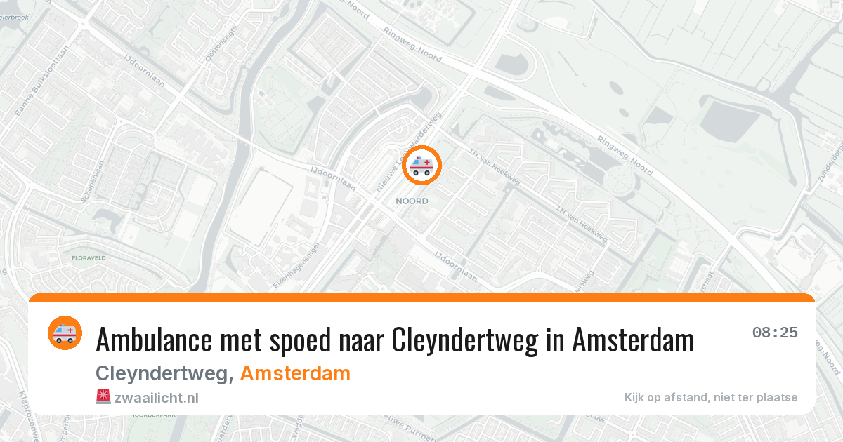 Ambulance met spoed naar Cleyndertweg in Amsterdam — 2 jul 2026