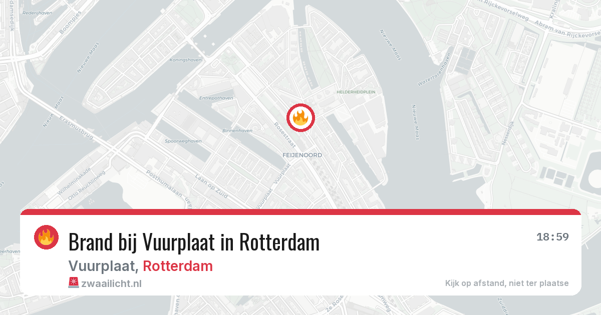 Brand bij Vuurplaat in Rotterdam — 22 mrt 2026