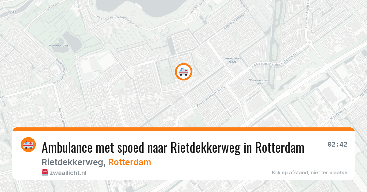 Ambulance met spoed naar Rietdekkerweg in Rotterdam — 21 apr 2026
