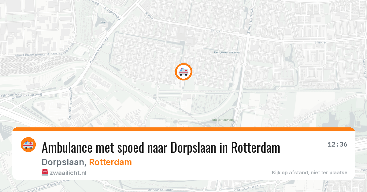 Ambulance met spoed naar Dorpslaan in Rotterdam — 19 jun 2026