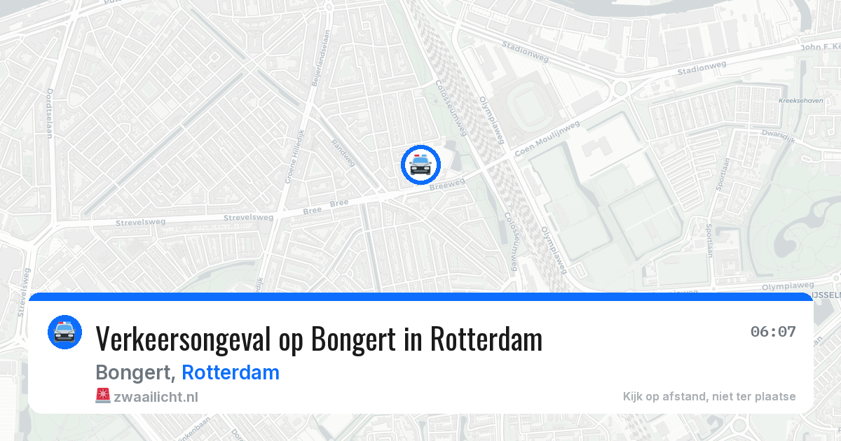 Verkeersongeval op Bongert in Rotterdam — 12 jun 2026