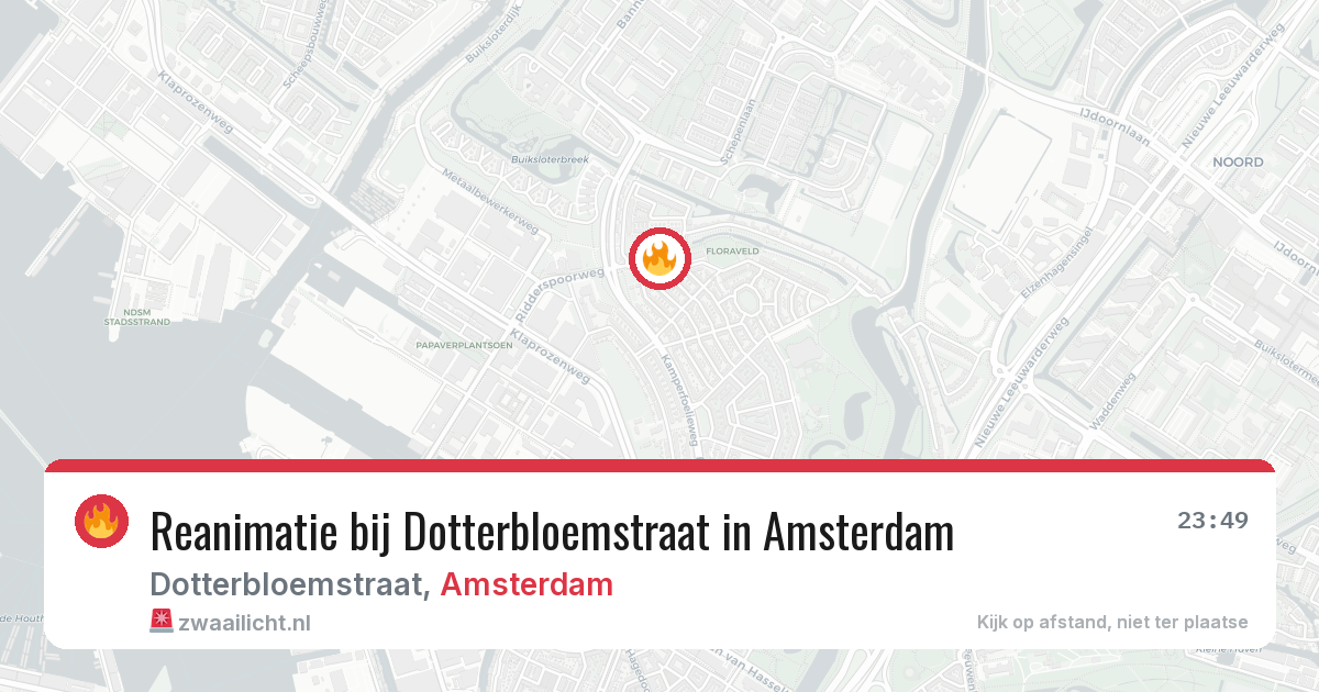Reanimatie bij Dotterbloemstraat in Amsterdam — 3 jul 2026