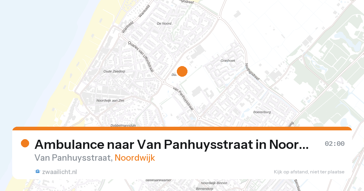 Ambulance naar Van Panhuysstraat in Noordwijk — 27 aug 2026