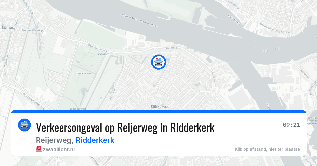 Verkeersongeval op Reijerweg in Ridderkerk — 29 jun 2026