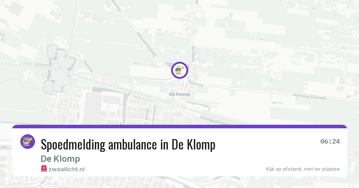Spoedmelding ambulance in De Klomp — 10 jul 2026