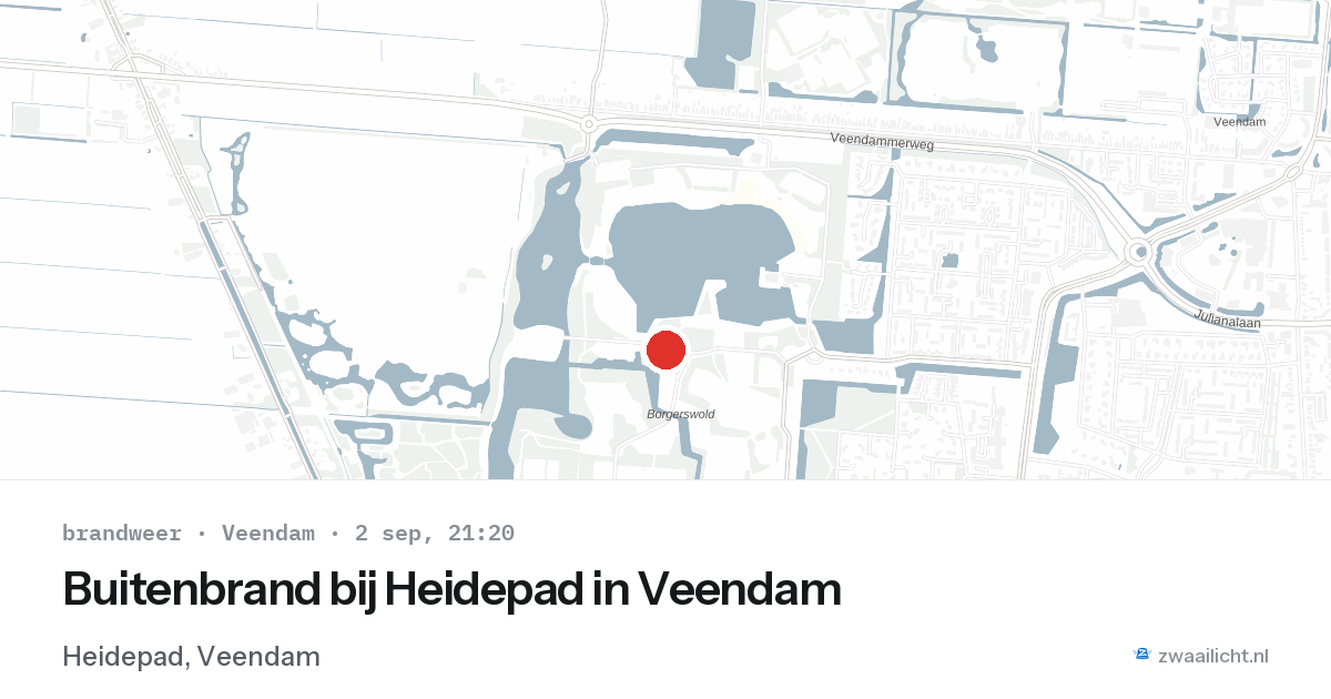 Buitenbrand bij Heidepad in Veendam — 2 sep 2026