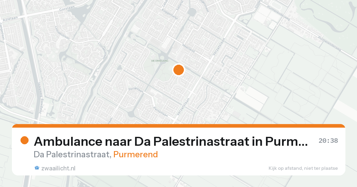 Ambulance naar Da Palestrinastraat in Purmerend — 4 jun 2026