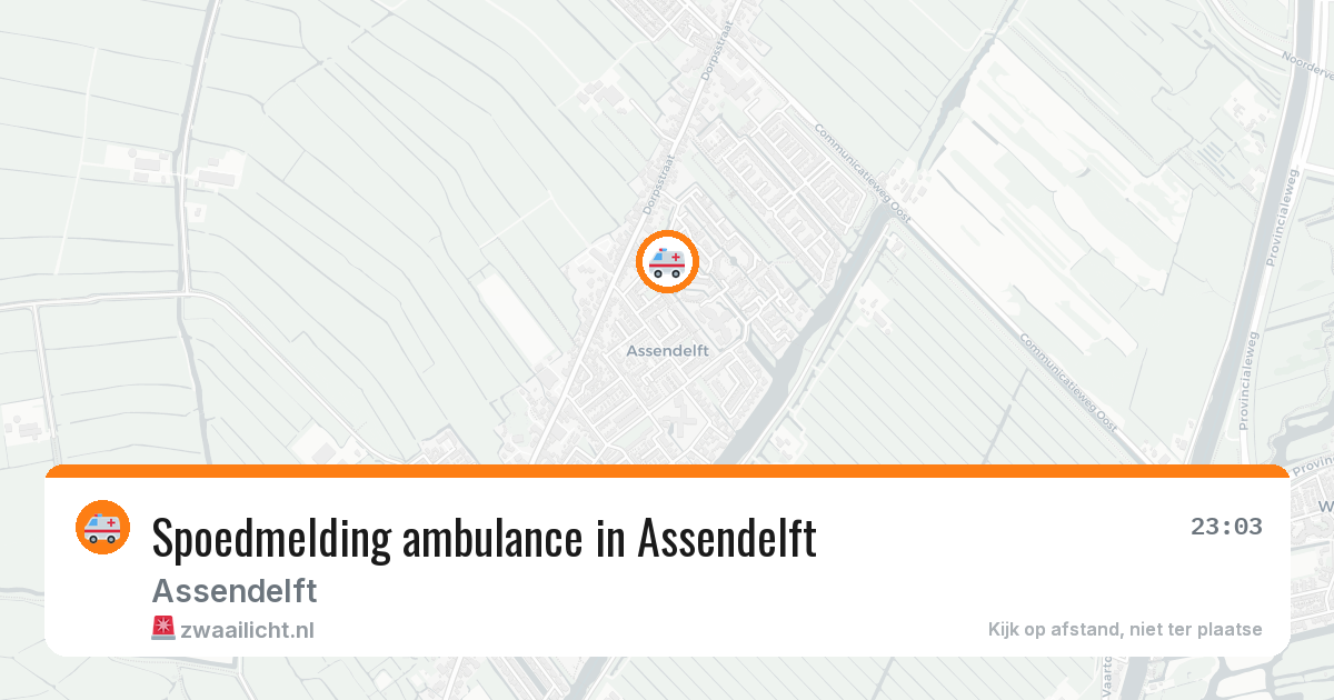 Spoedmelding ambulance in Assendelft — 1 feb 2026