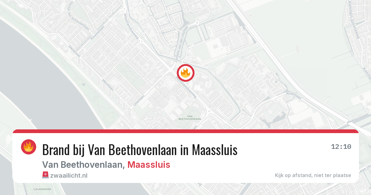 Brand bij Van Beethovenlaan in Maassluis — 31 jul 2026