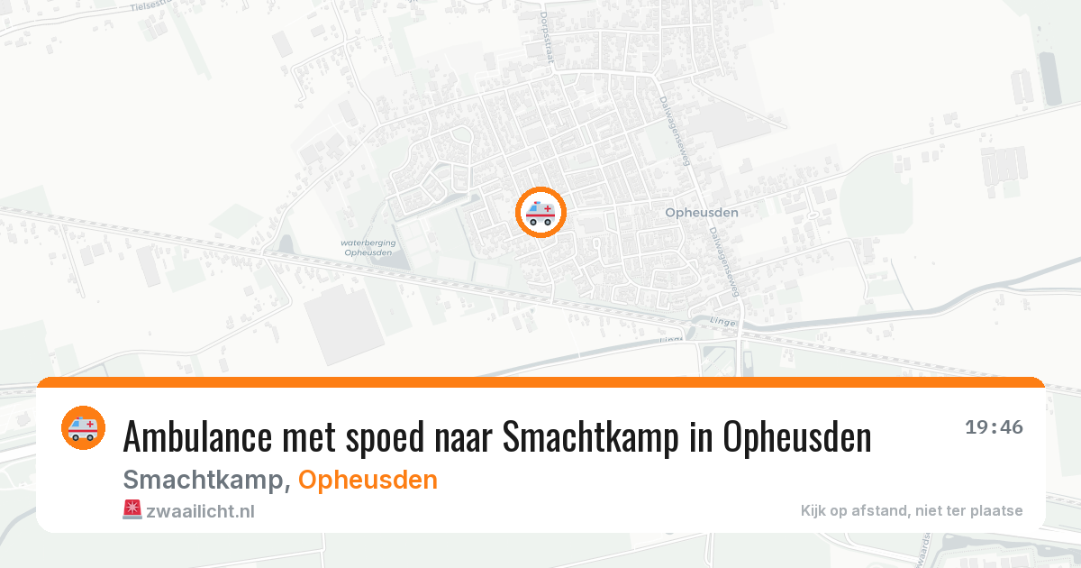 Ambulance met spoed naar Smachtkamp in Opheusden — 17 apr 2026