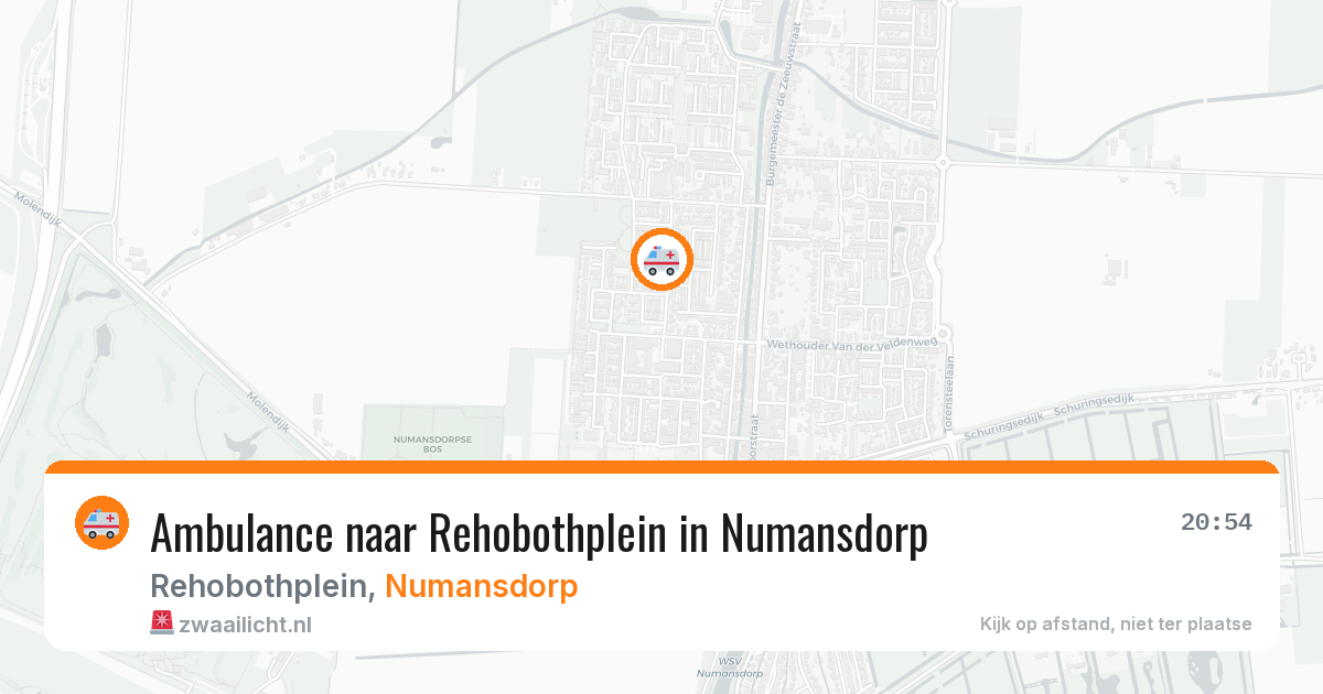 Ambulance naar Rehobothplein in Numansdorp — 9 jul 2026