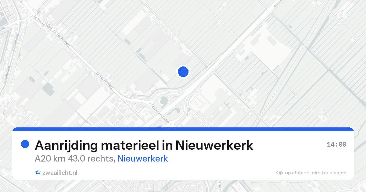 Aanrijding materieel in Nieuwerkerk — 22 aug 2026