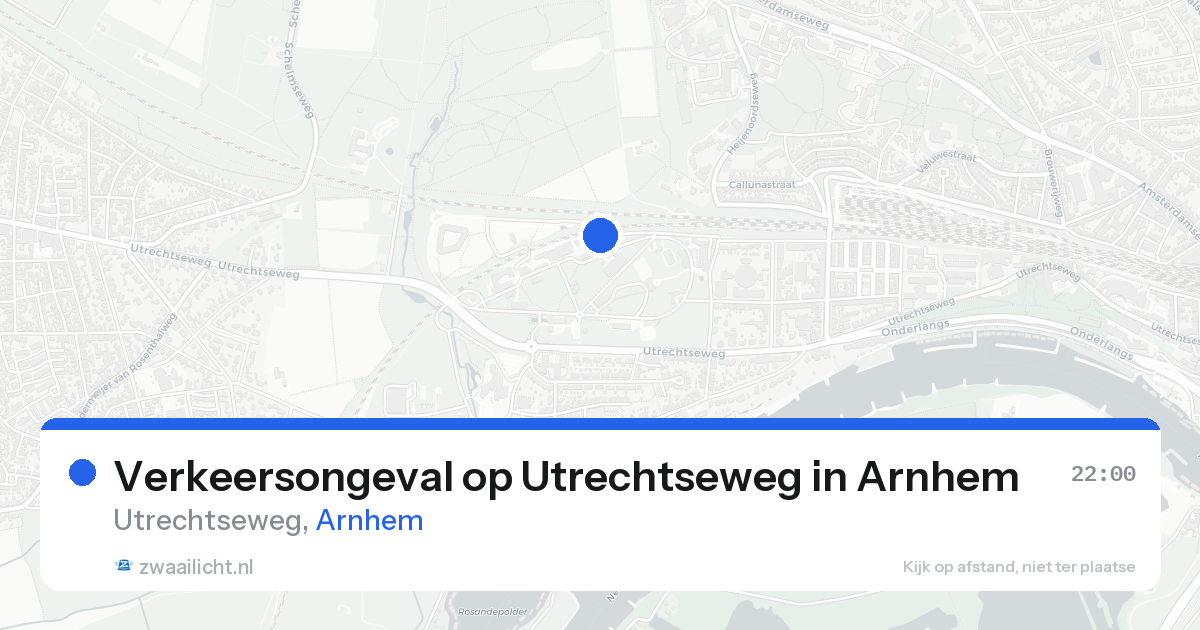 Verkeersongeval op Utrechtseweg in Arnhem — 15 aug 2026