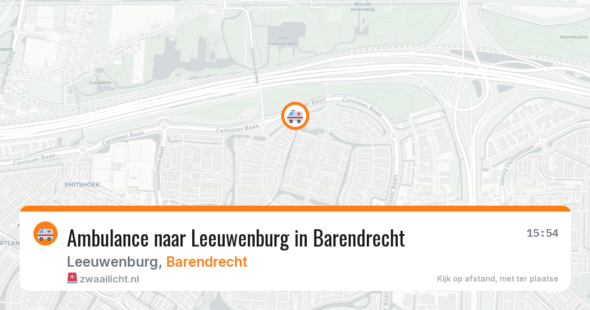 Ambulance naar Leeuwenburg in Barendrecht — 8 mei 2026