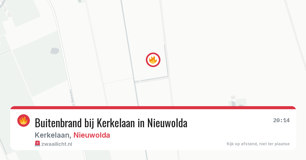 Buitenbrand bij Kerkelaan in Nieuwolda — 7 aug 2026