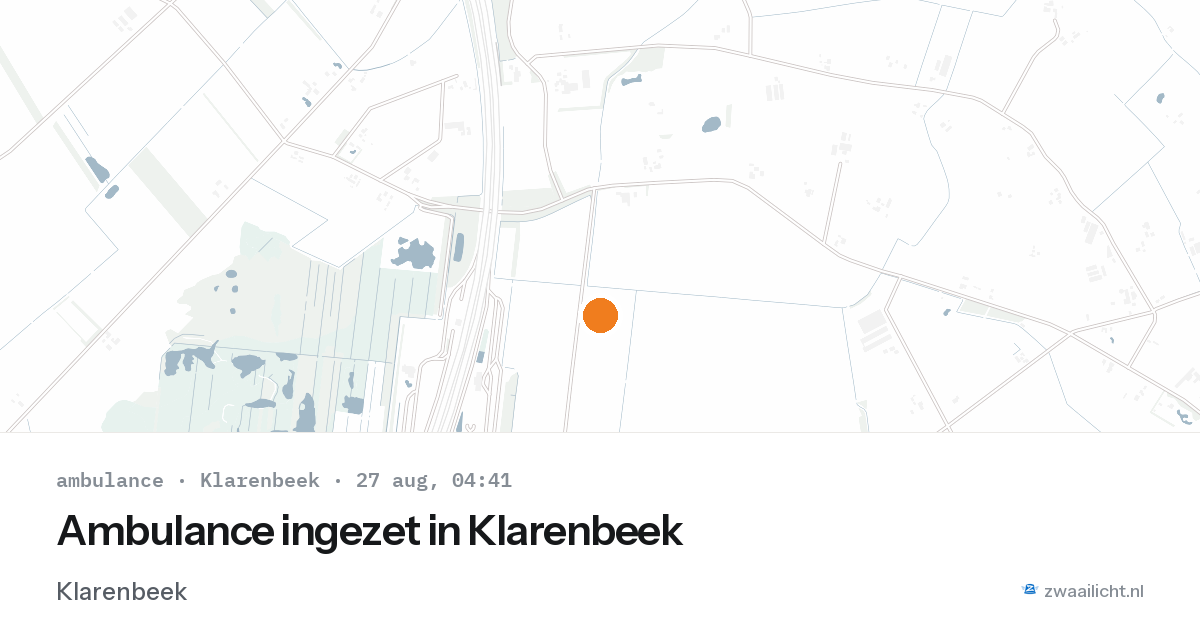 Ambulance ingezet in Klarenbeek — 27 aug 2026