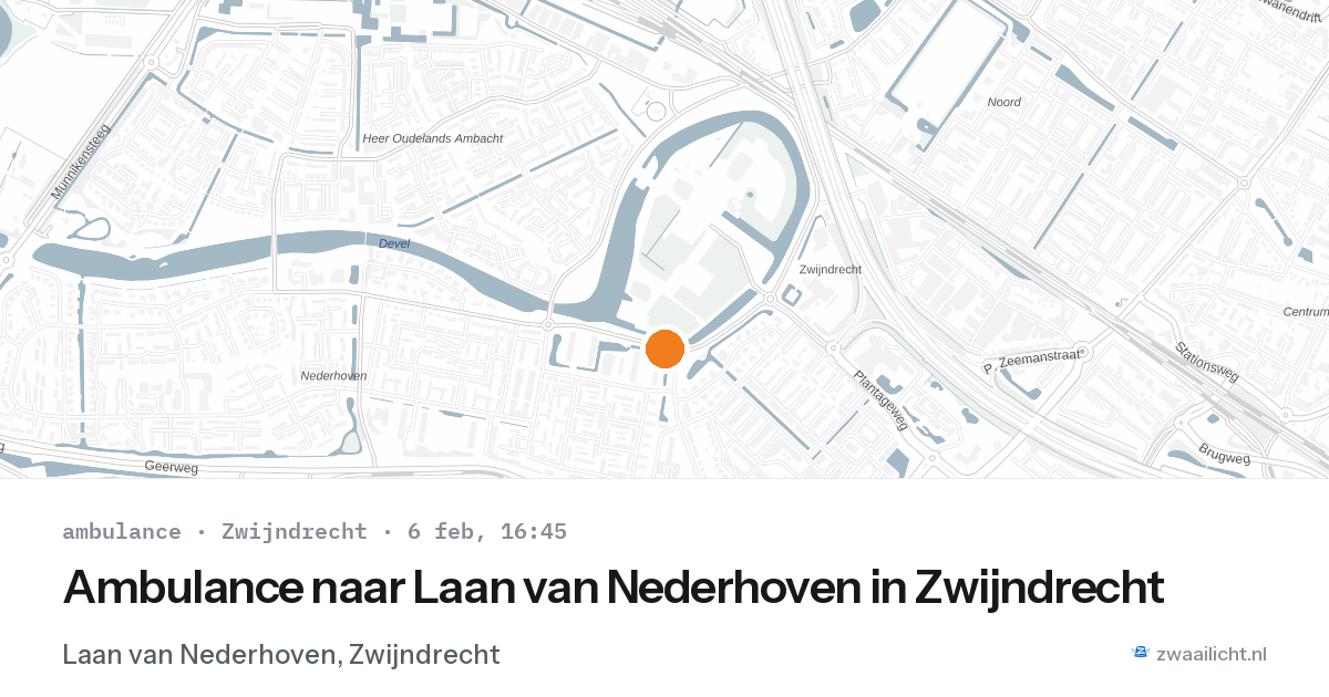 Ambulance naar Laan van Nederhoven in Zwijndrecht — 6 feb 2026