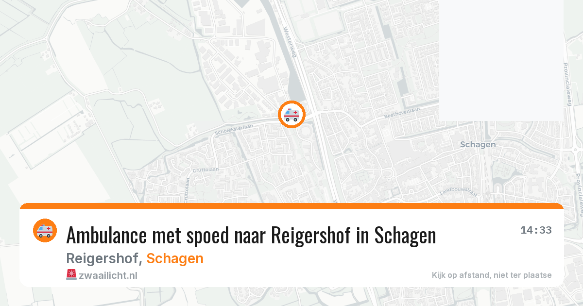 Ambulance met spoed naar Reigershof in Schagen — 23 mei 2026