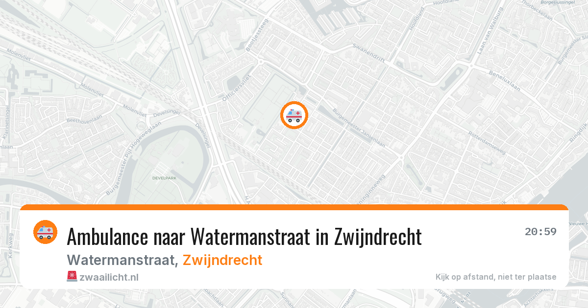 Ambulance naar Watermanstraat in Zwijndrecht — 14 mei 2026