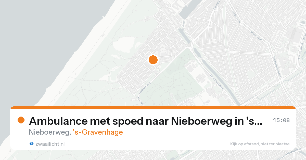 Ambulance met spoed naar Nieboerweg in 's-Gravenhage — 16 aug 2026