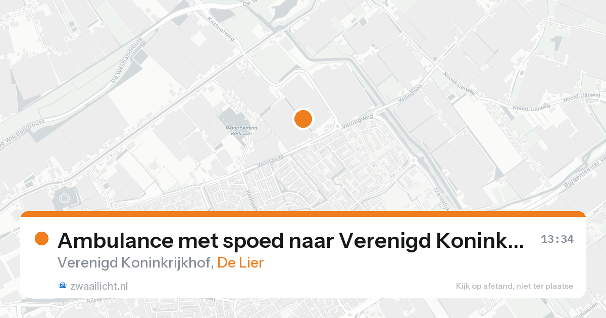 Ambulance met spoed naar Verenigd Koninkrijkhof in De Lier — 24 aug 2026