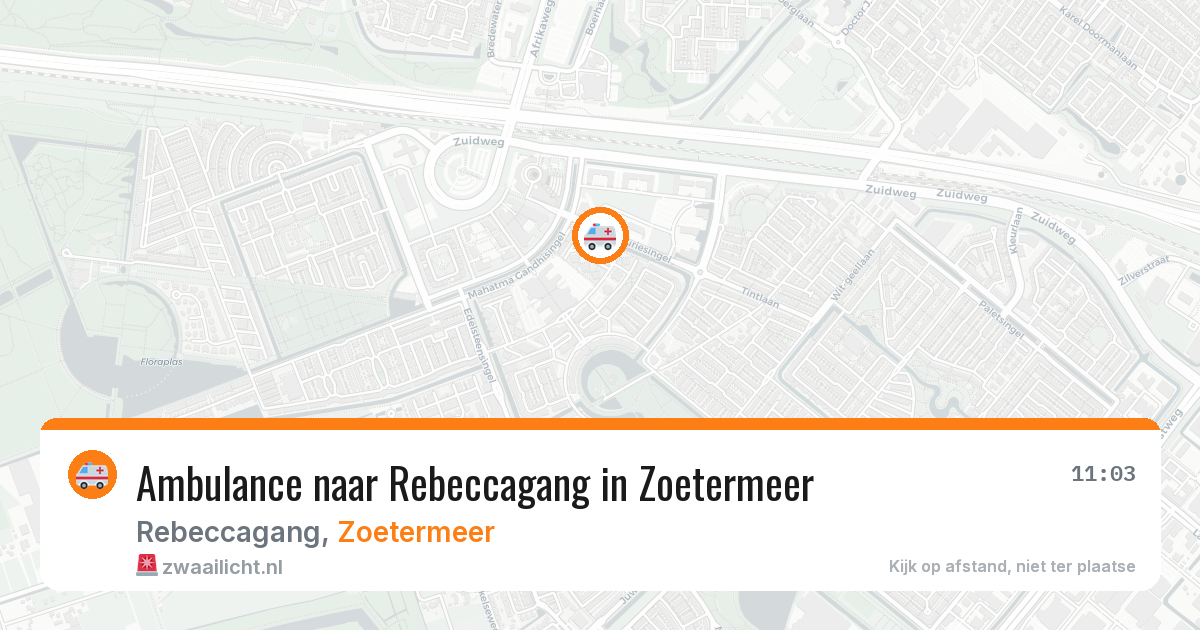 Ambulance naar Rebeccagang in Zoetermeer — 29 jul 2026