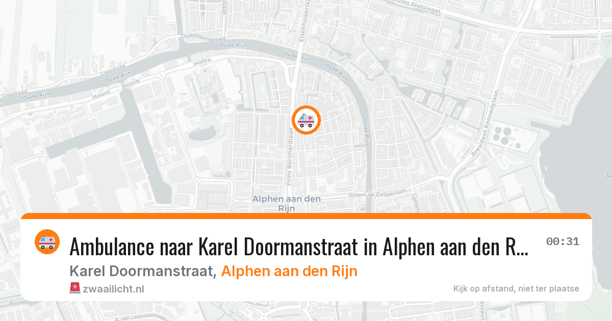 Ambulance naar Karel Doormanstraat in Alphen aan den Rijn — 12 aug 2026