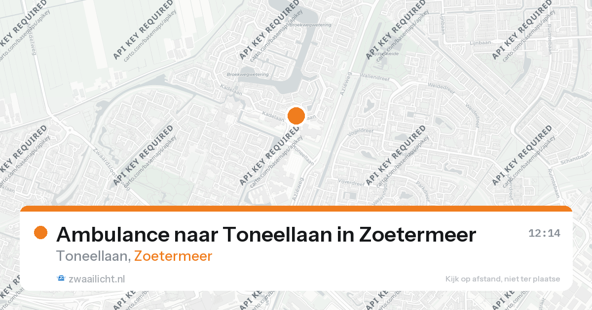 Ambulance naar Toneellaan in Zoetermeer — 26 aug 2026