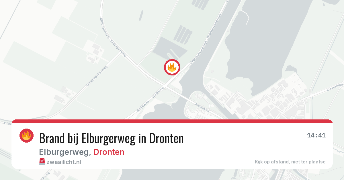 Brand bij Elburgerweg in Dronten — 18 jun 2026
