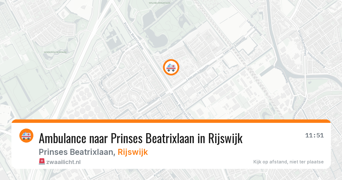 Ambulance naar Prinses Beatrixlaan in Rijswijk — 8 jun 2026