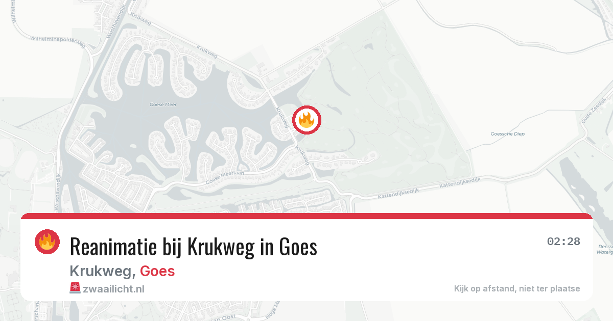 Reanimatie bij Krukweg in Goes — 31 jul 2026