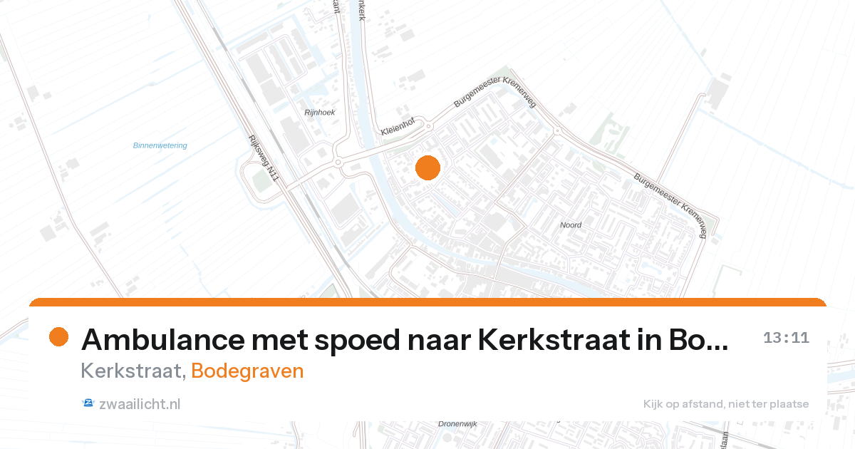 Ambulance met spoed naar Kerkstraat in Bodegraven — 10 mrt 2026