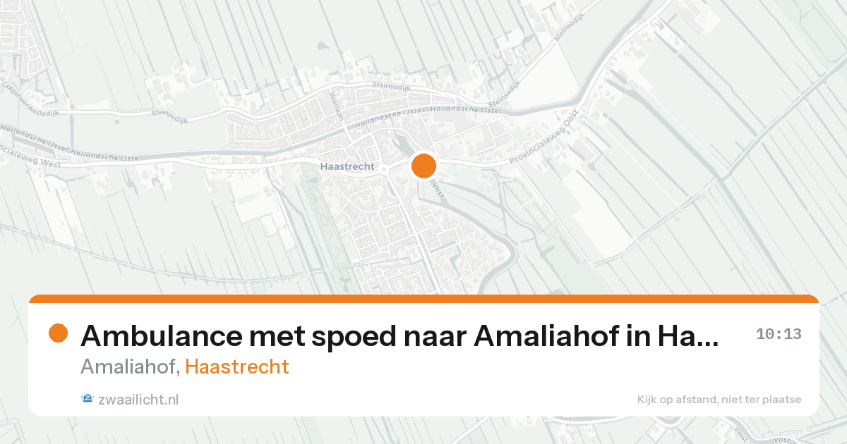 Ambulance met spoed naar Amaliahof in Haastrecht — 28 mei 2026