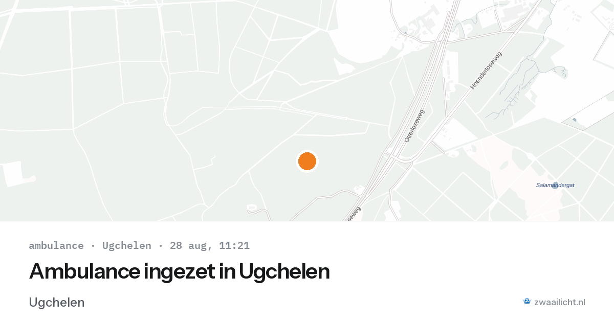 Ambulance ingezet in Ugchelen — 28 aug 2026