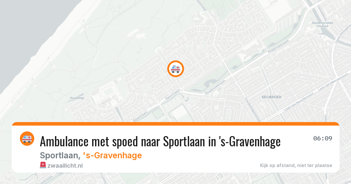 Ambulance met spoed naar Sportlaan in 's-Gravenhage — 11 aug 2026