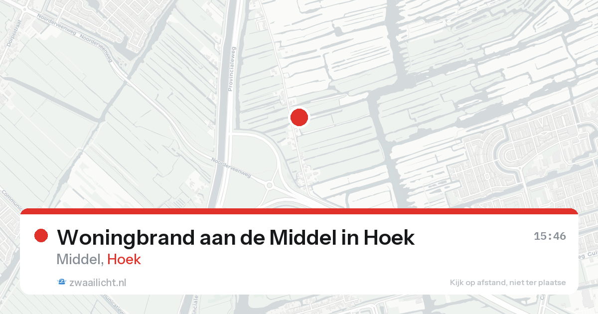 Woningbrand aan de Middel in Hoek — 22 aug 2026