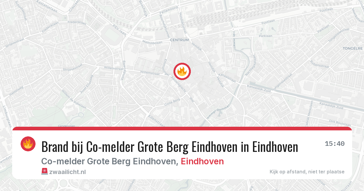Brand bij Co-melder Grote Berg Eindhoven in Eindhoven — 17 mei 2026