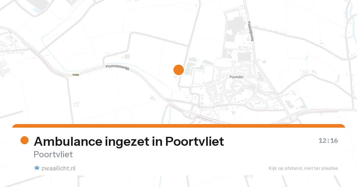 Ambulance ingezet in Poortvliet — 27 aug 2026