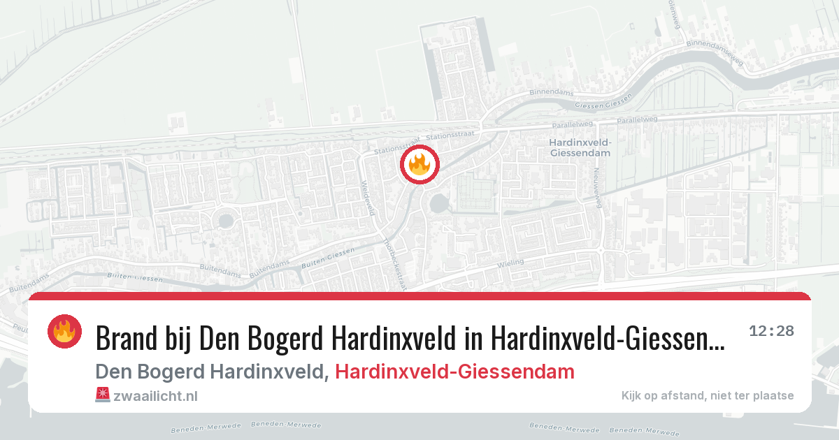 Brand bij Den Bogerd Hardinxveld in Hardinxveld-Giessendam — 8 apr 2026