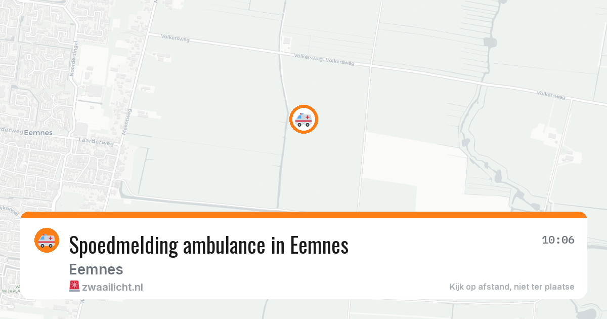 Spoedmelding ambulance in Eemnes — 12 aug 2026