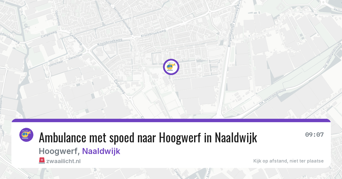 Ambulance met spoed naar Hoogwerf in Naaldwijk — 30 jul 2026