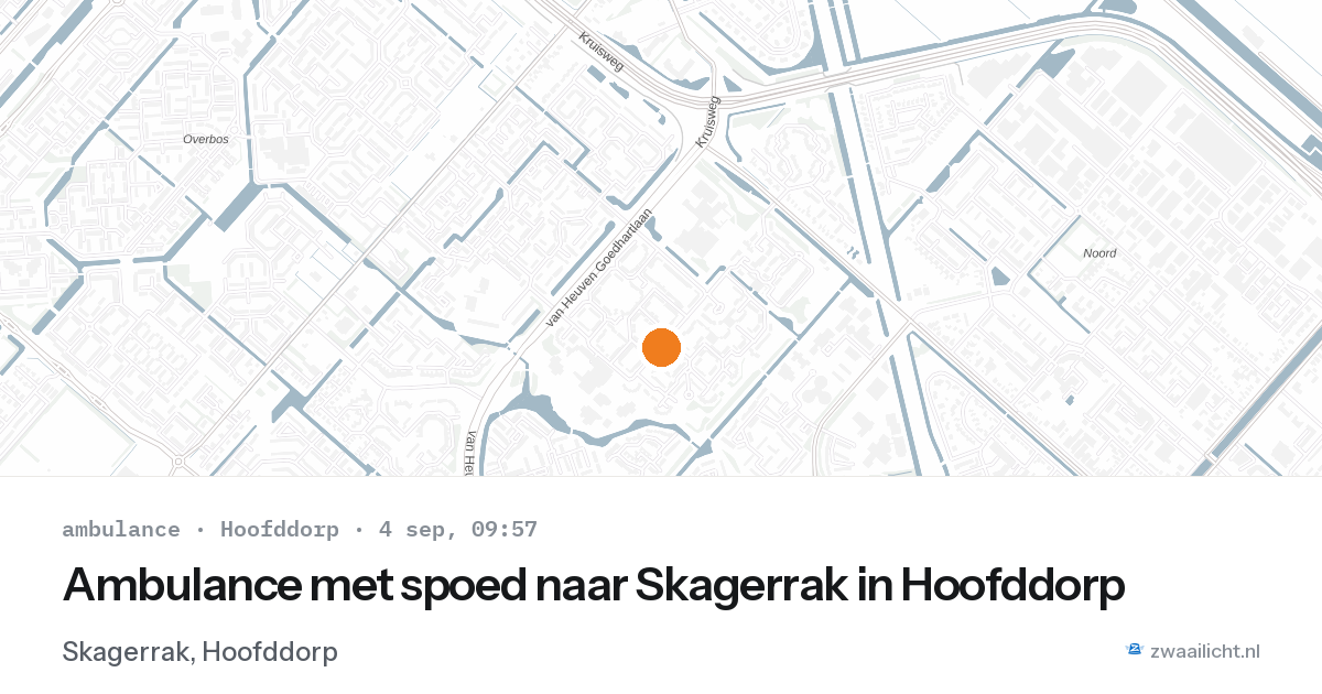 Ambulance met spoed naar Skagerrak in Hoofddorp — 4 sep 2026
