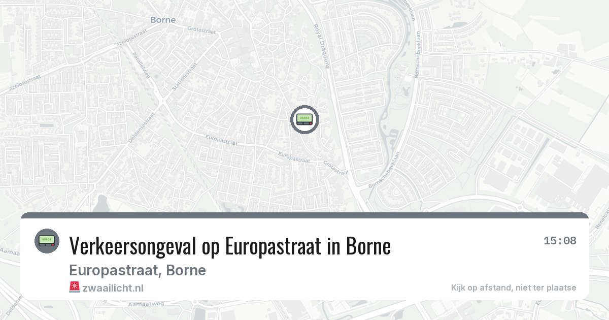 Verkeersongeval op Europastraat in Borne — 16 jun 2026