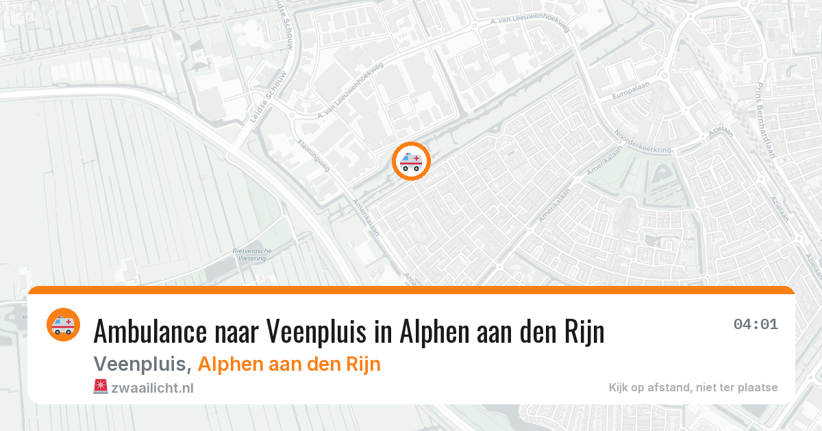 Ambulance naar Veenpluis in Alphen aan den Rijn — 28 mei 2026