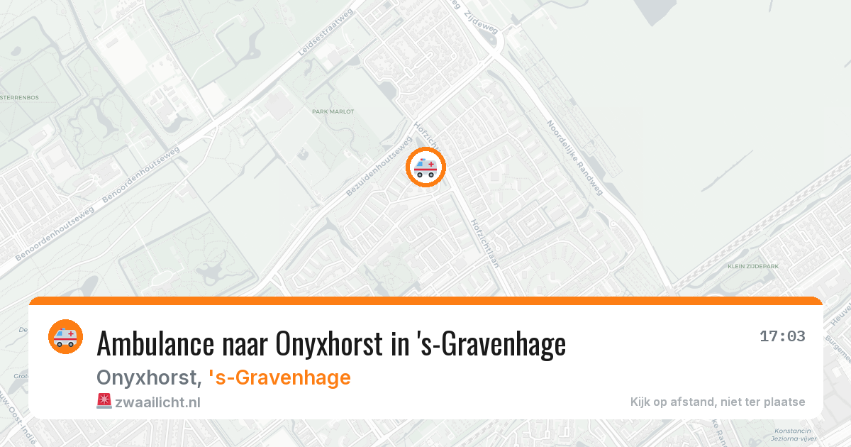 Ambulance naar Onyxhorst in 's-Gravenhage — 9 jun 2026