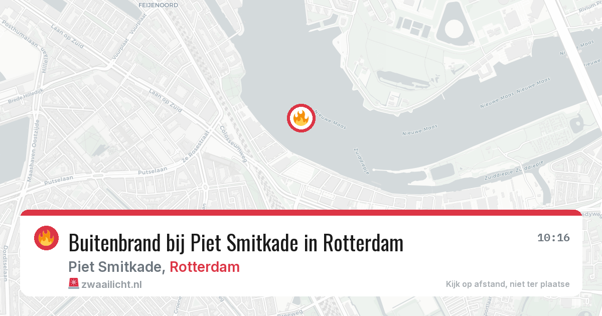 Buitenbrand bij Piet Smitkade in Rotterdam — 24 jun 2026